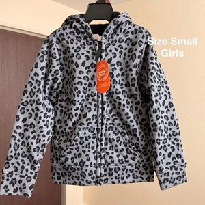 Wonder Nation Girls Kids Tough Fully Lined Zip Hoodie Jacket, Size Small